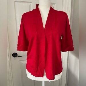 NWT Cable & Gauge Vibrant Red Cropped Cardigan, Size M